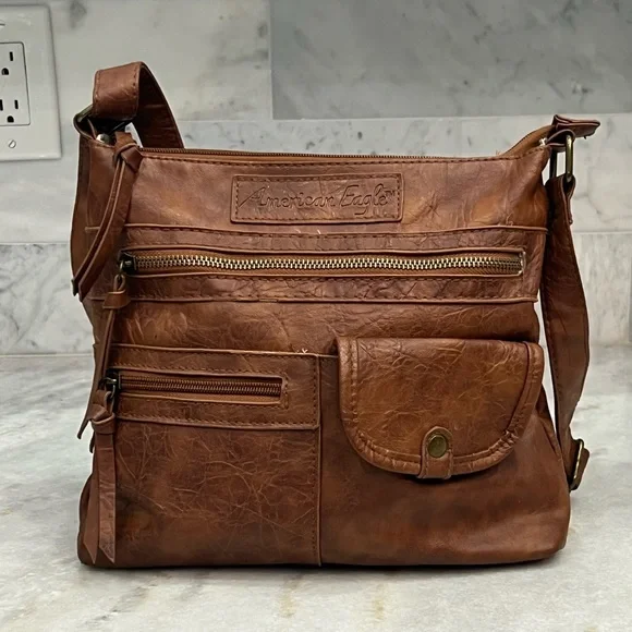 AMERICAN EAGLE Brown Crossbody Bag - Picture 2 of 12